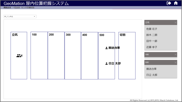 管理画面（モニタリング画面）