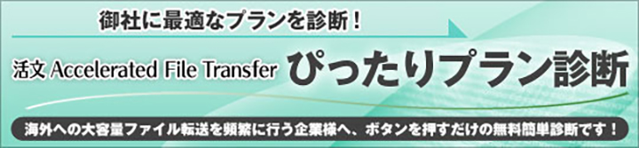 活文 Accelerated File Transfer　ぴったりプラン診断