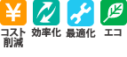 導入効果「コスト削減」「効率化」「最適化」「エコ」