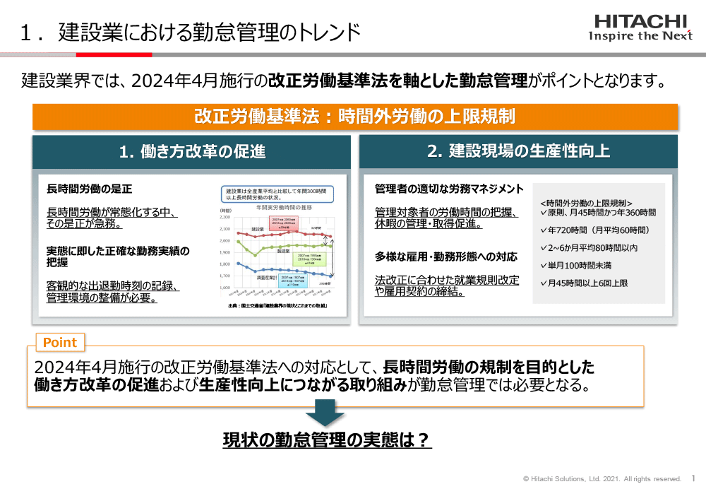 建設業における勤怠管理のトレンド