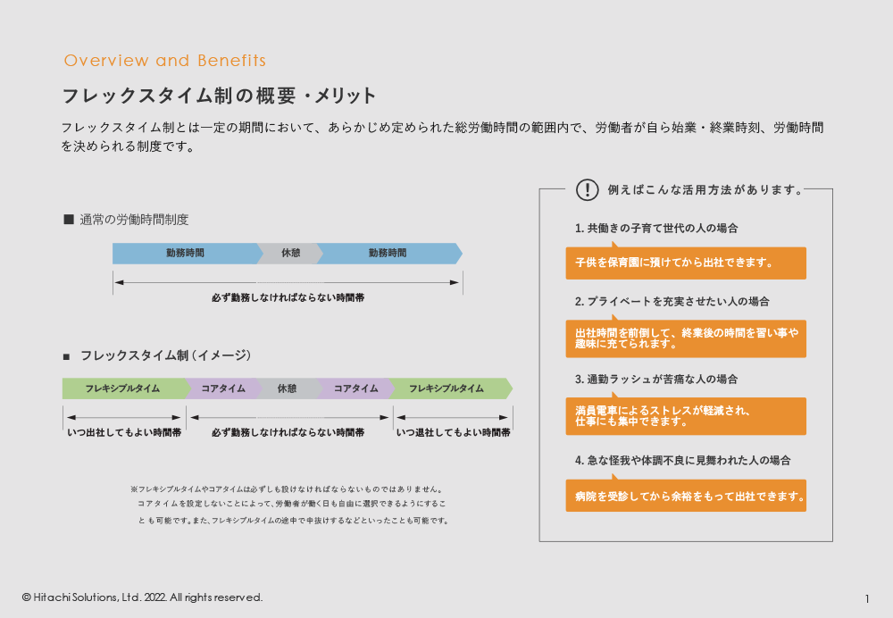 フレックスタイム制の概要・メリット