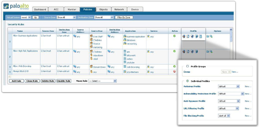 容易なポリシーベース制御